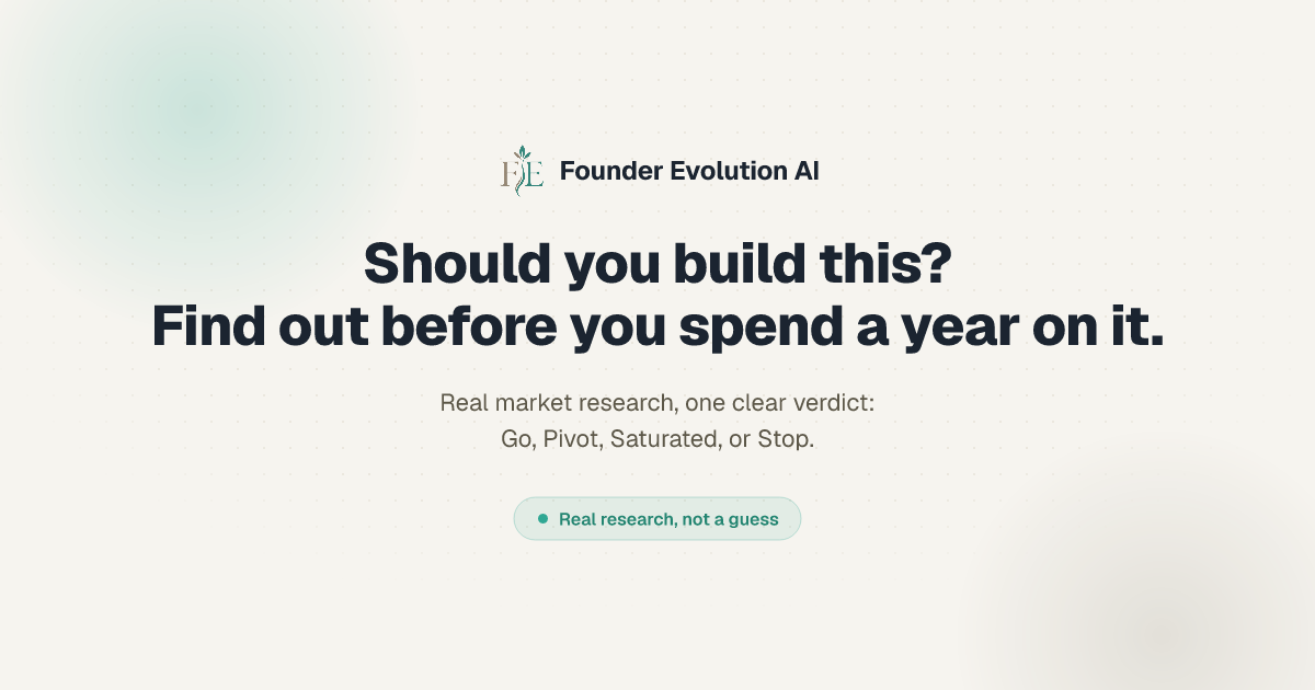 Founder Evolution AI — 官网预览图